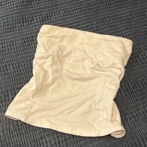 Elegant Cream Strapless Top